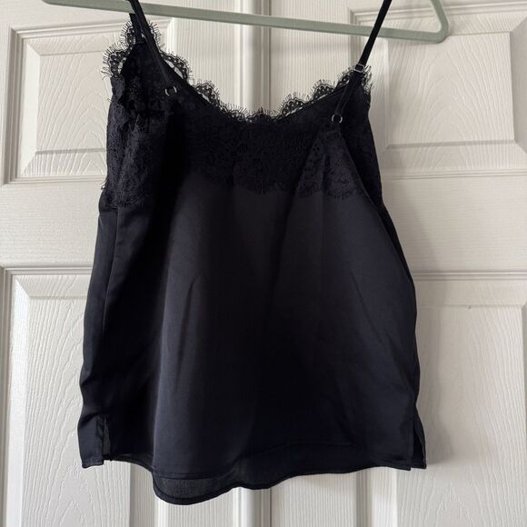 Abercrombie Fitch Womens Lace Cami Slip Top XS Black Whimsigoth Y2K Coquette - Picture 6 of 14